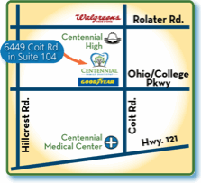 Directions to Centennial Family Dentistry